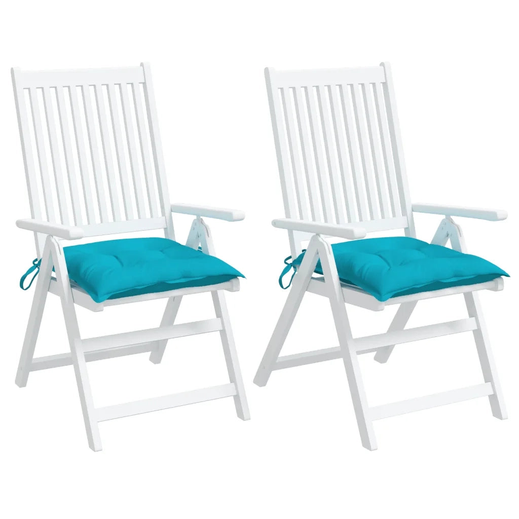 Cuscini per Sedia 2 pz Turchese 50x50x7 cm Tessuto Oxford 361561
