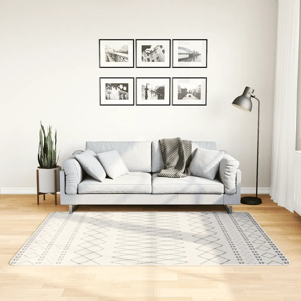 Tappeto Lavabile 120x180 cm Nero e Bianco 337972