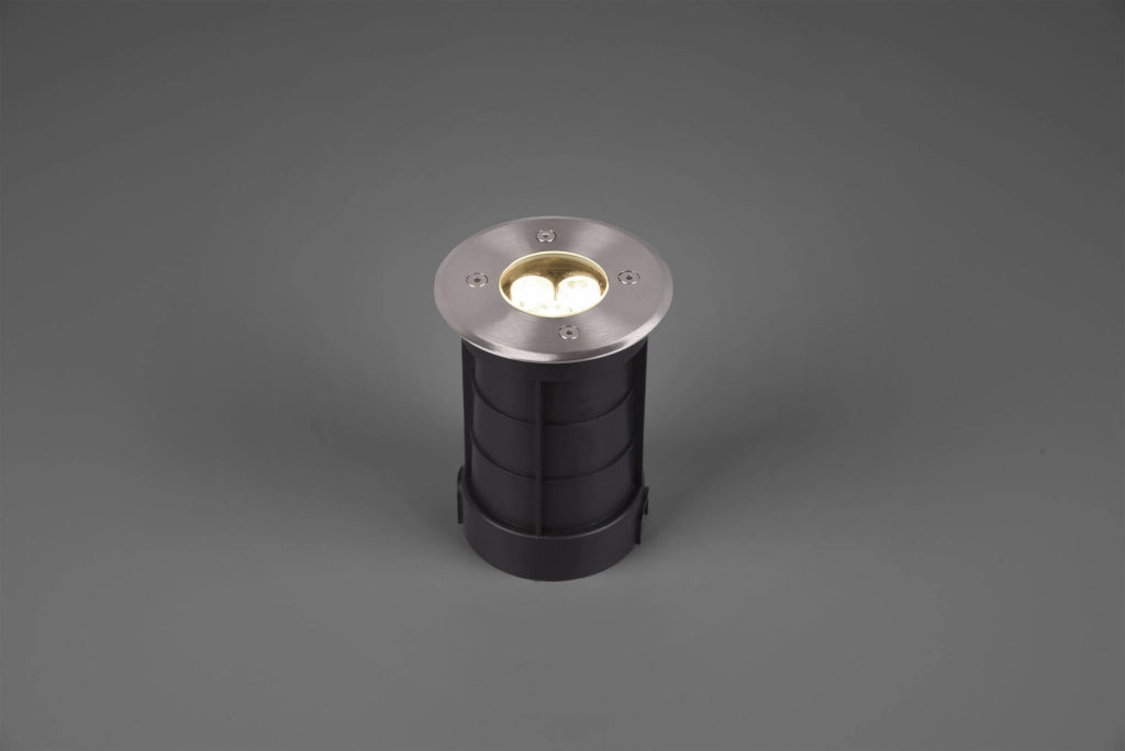 BELAJA FARO SEGNAPASSO INCASSO CARRABILE LED DA ESTERNO TONDO ACCIAIO SATINATO MAX 2.000KG IP65 D.11CM 3000K 350LM 3,5W