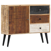 Buffet credenza cassettiera armadio mobile contenitore organizer per cucina soggiorno salotto 88 x 30 x 73 cm legno massello di mango marrone 02_0029667