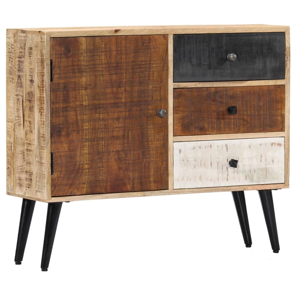 Buffet credenza cassettiera armadio mobile contenitore organizer per cucina soggiorno salotto 88 x 30 x 73 cm legno massello di mango marrone 02_0029667