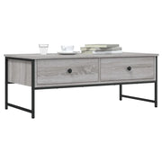 Tavolino Salotto-Tavolino da soggiorno-Tavolo Grigio Sonoma 101x49x39,5 cm Legno Multistrato
