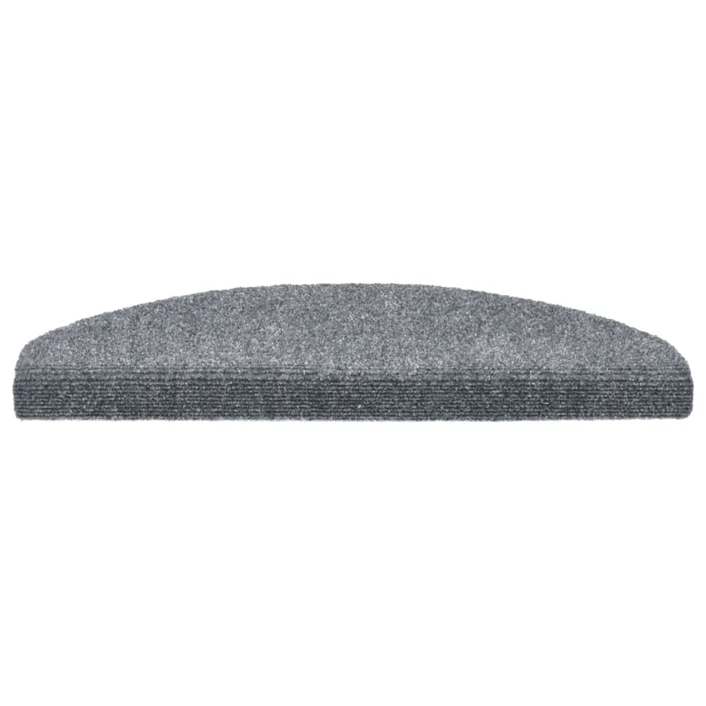 Tappetini per scale autoadesivi 10 pz 65x21x4 cm Grigio chiaro Semicircolari Grandi 149705
