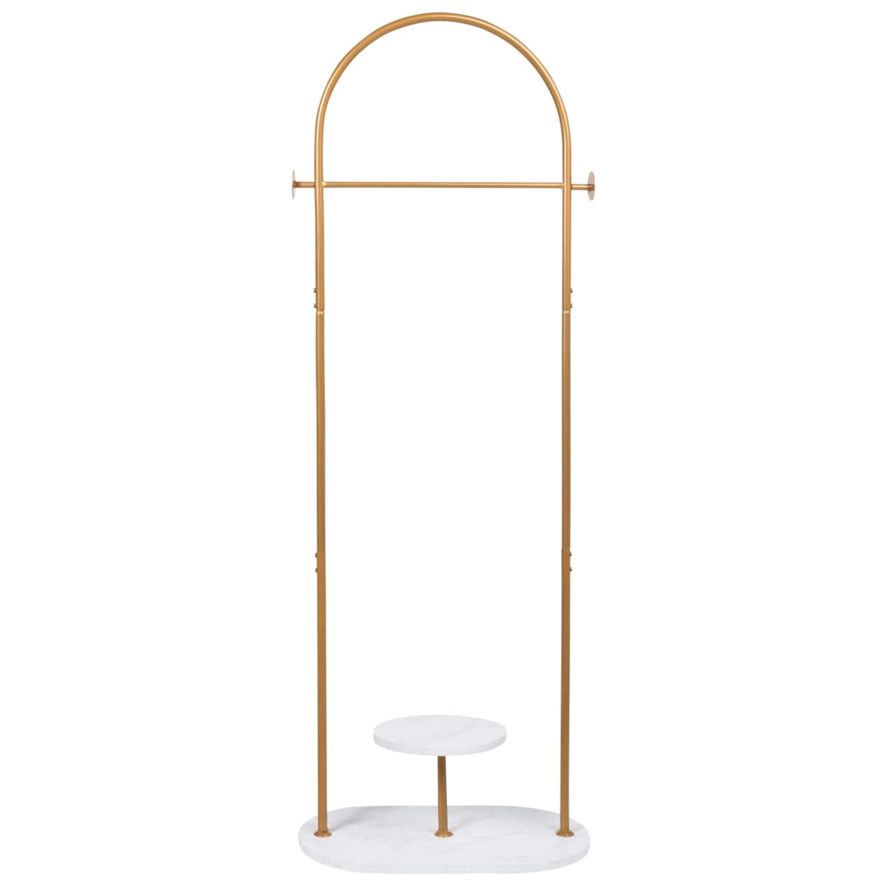Appendiabiti in acciaio nero da 174 cm indipendente con struttura in metallo stile industriale moderno oro