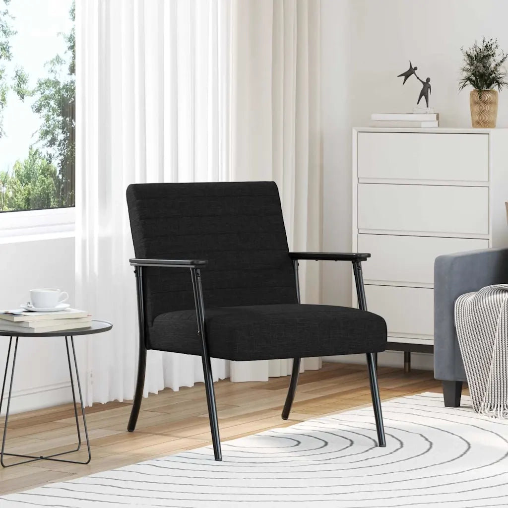 poltrona Nero 59 x 75 x 78 cm Tessuto