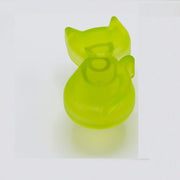 Pomolo animalier gatto effetto vetro satinato verde