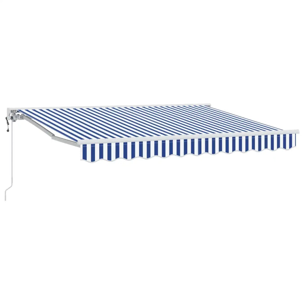 Tettuccio Elettrico Retrattile Blu e Bianco 3,5 x 2,5 m 3420971