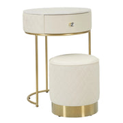 Comodino VKH12, Bianco, Legno, 52x52x70 cm