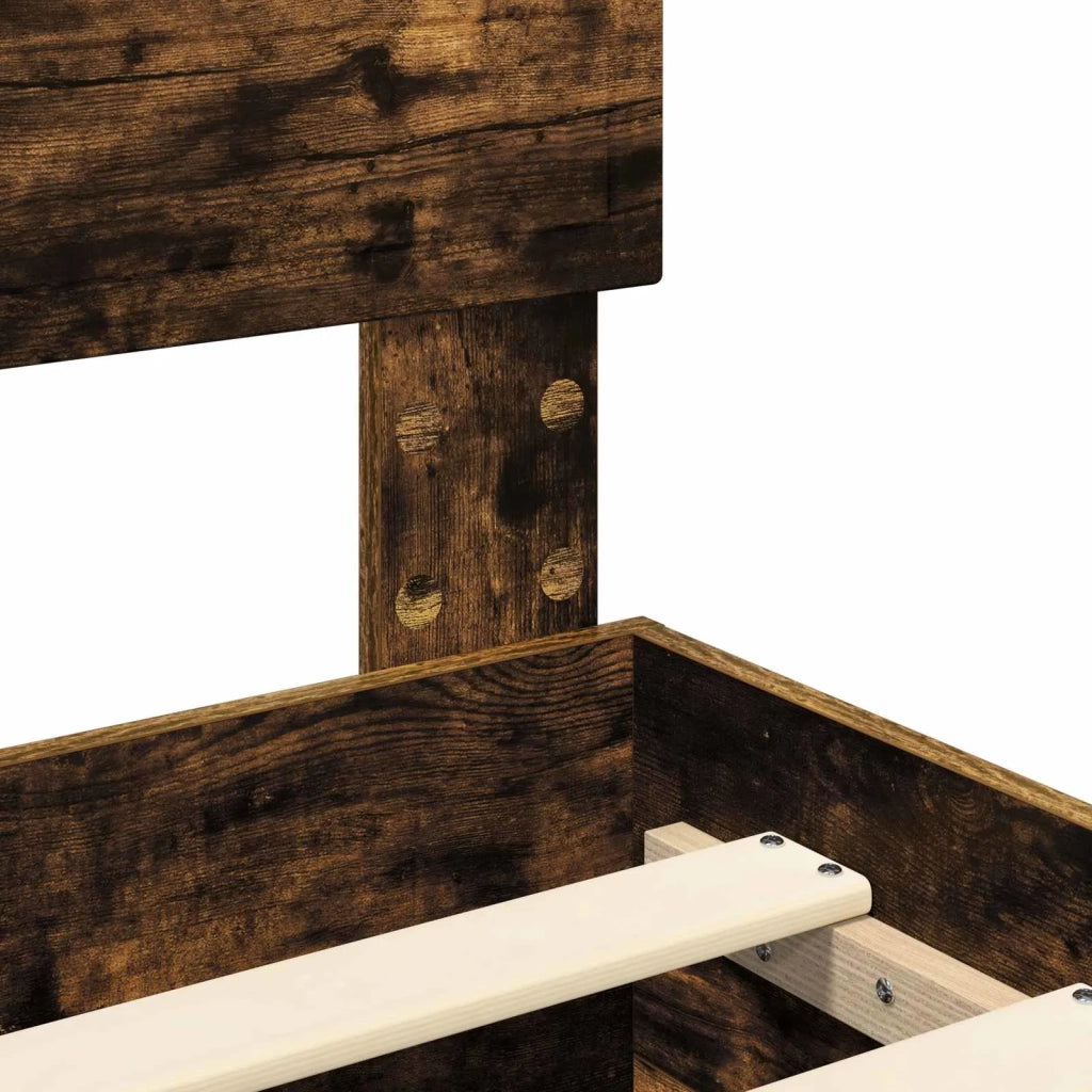 Struttura del letto-Giroletto Rovere fum¨¦ 120 x 200 cm Legno multistrato 839235