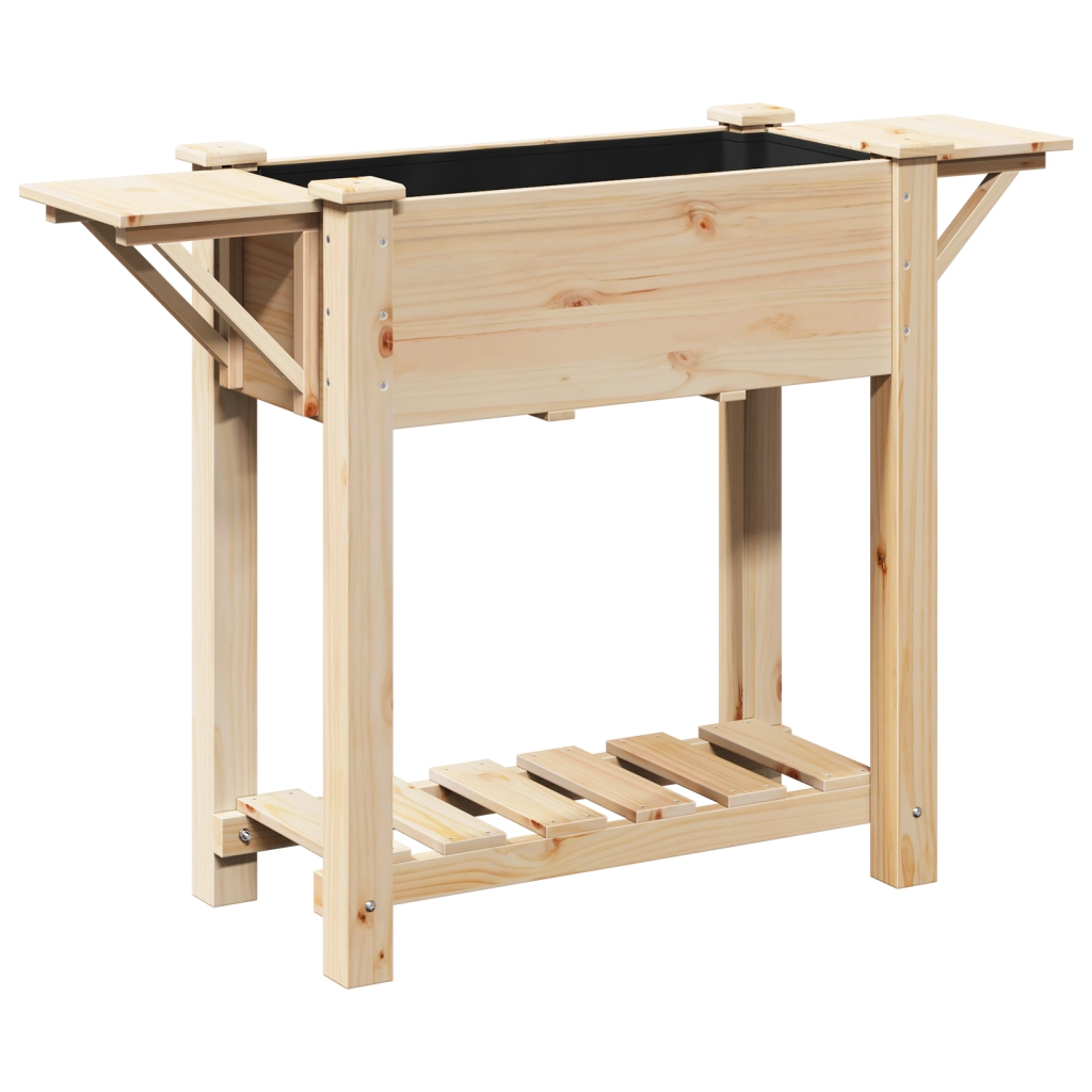 Piantana da Giardino  con Ripiani 111x37x76 cm in Legno Massello di Pino