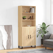 Credenza-Buffet-Armadio da cucina Rovere Sonoma 69,5x34x180 cm in Legno Multistrato 432909