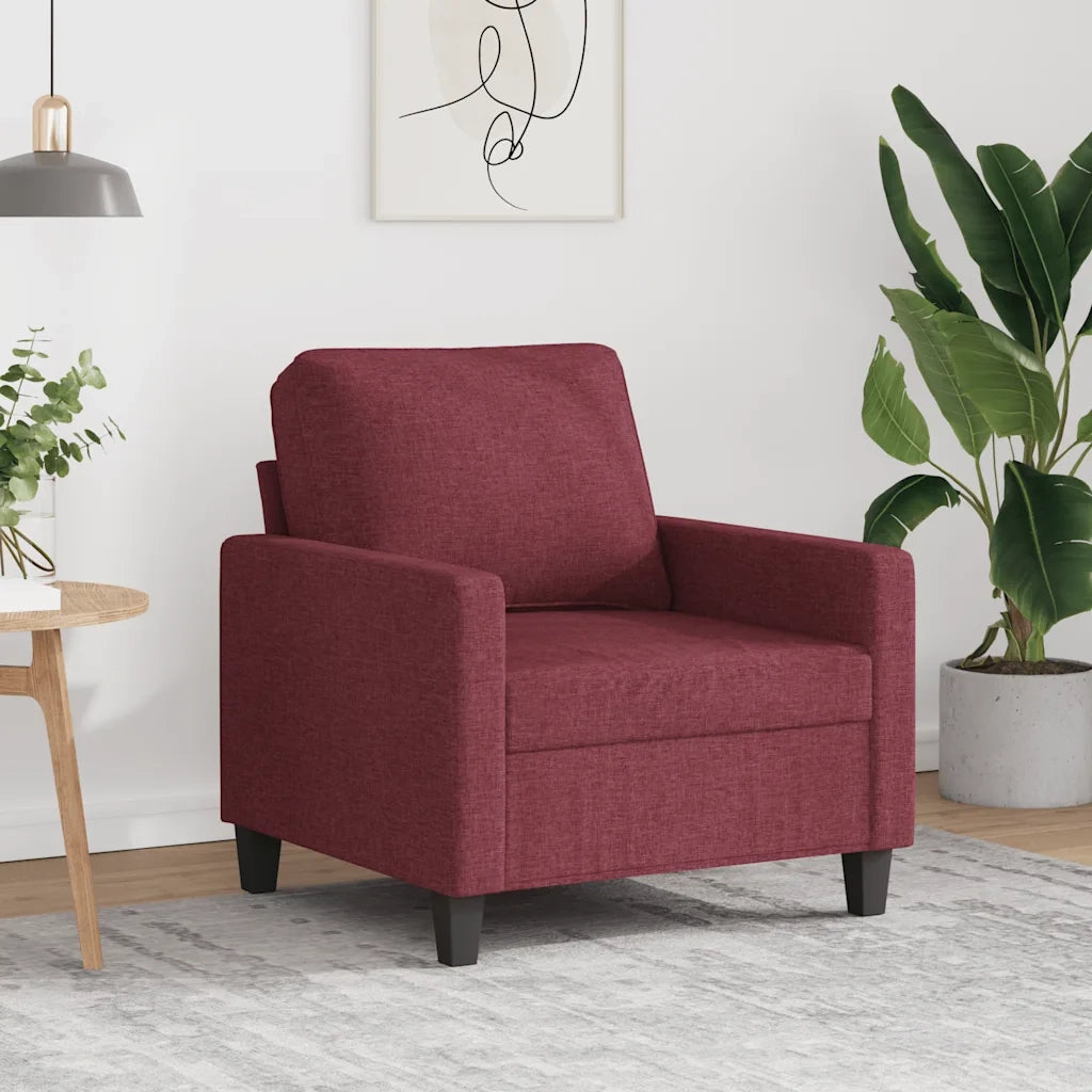 Divano Sedia-Poltrona Rosso Vino 60 cm in Tessuto 945692