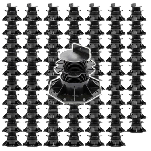 Set 70 supporti per pavimenti galleggianti, altezza regolabile 60-128mm Max 2700 kg, Pavimenti Decking