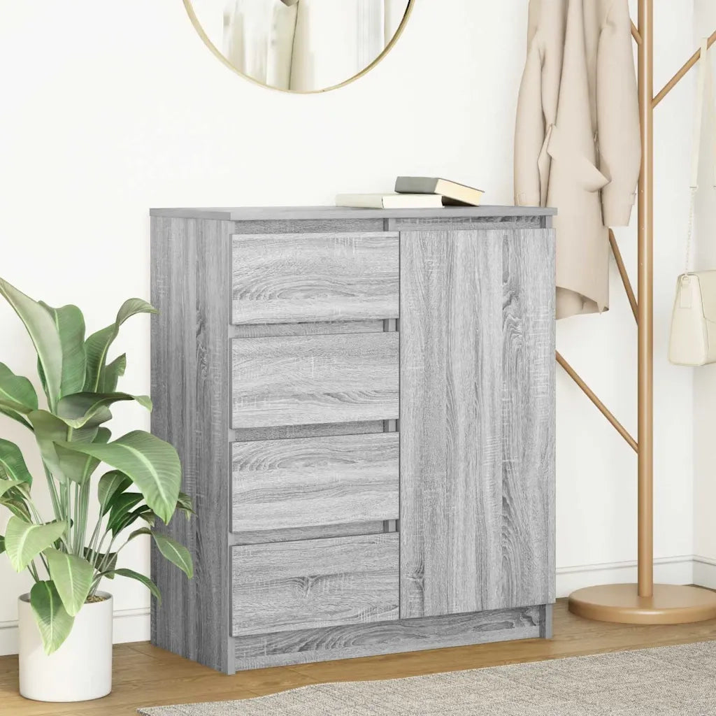 Credenza con Cassetti Grigio Sonoma 71x35x84 cm in Truciolato 861585