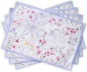 Tavoliere in cotone 100%, set da 4, 33 cm x 48 cm, tavoliere decorativi lavabili per pasti, matrimoni, fiori estivi - primavera/estate