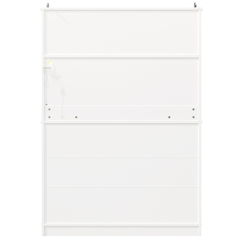 Armadio Cucina con LED e Ripiani Regolabili ¨C Xylo ¨C Bianco, 108x40x180 cm