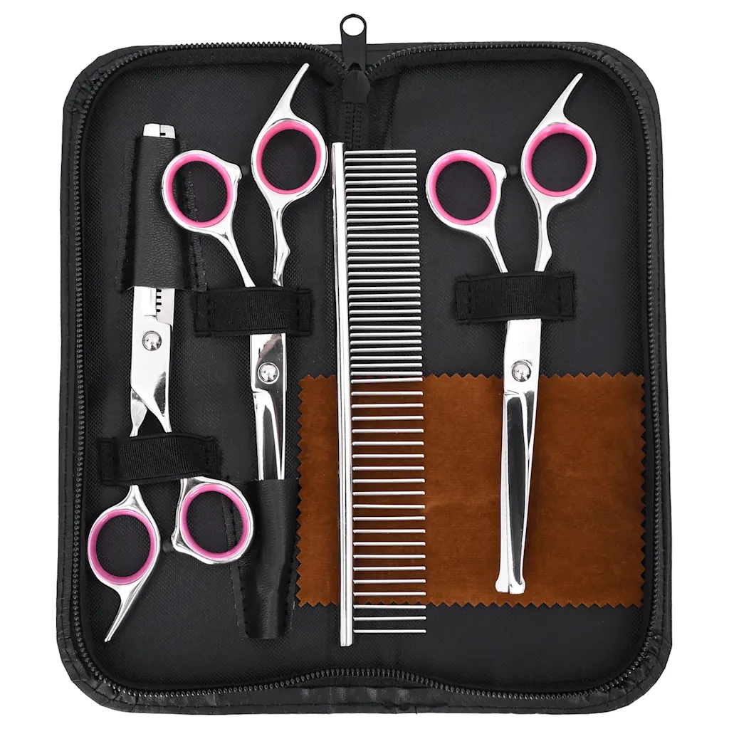 Set Forbici da Toelettatura Cani 4 pz in Acciaio Inossidabile 4101328