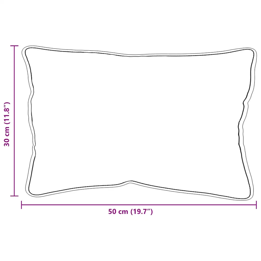 Cuscino 2 pcs Bianco 62 x 31 x 0 cm Cotone e Poliestere 42007800