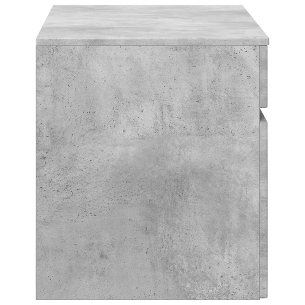 Mobiletto da Bagno a Muro Grigio Cemento 59 x 44,5 x 50 cm