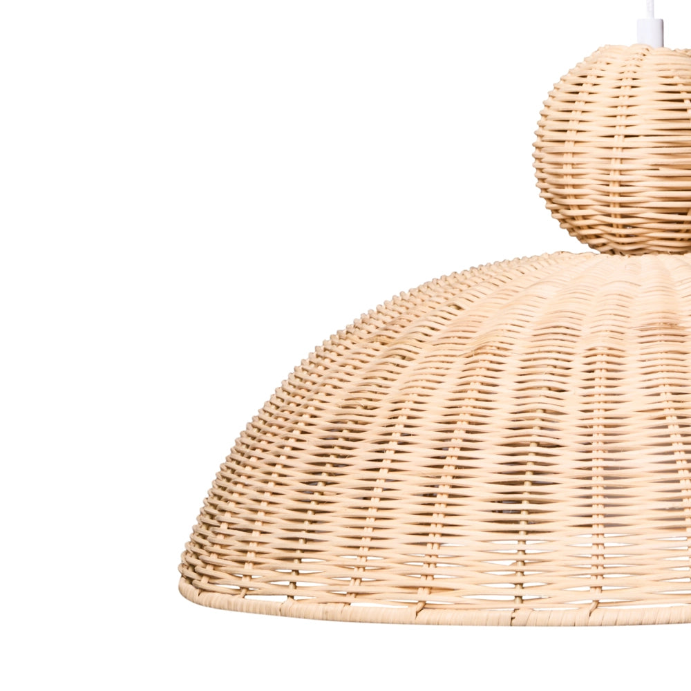 Lampada a sospensione in rattan naturale Lampada da soffitto Paralume intrecciato a mano Sala da pranzo Soggiorno