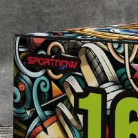 Plyo Box 3 Altezze Jumping Box Antiscivolo per Casa e Palestra, 61x51x41 cm, Multicolore