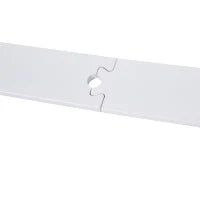 Kit per Porta Scorrevole con Binario 183cm, Rotelle e Minuteria Inclusa, Bianco