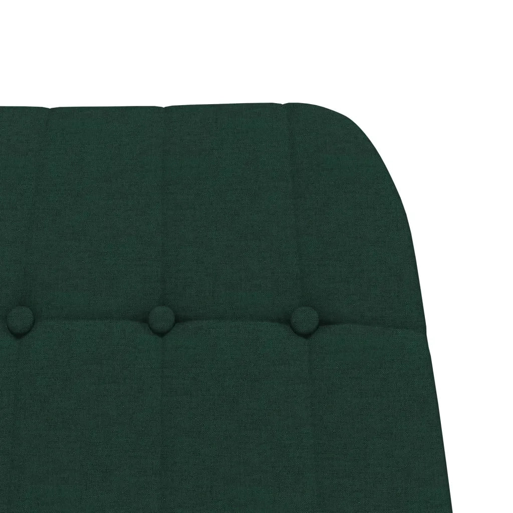 Poltrona a Dondolo Verde Scuro in Tessuto 341258