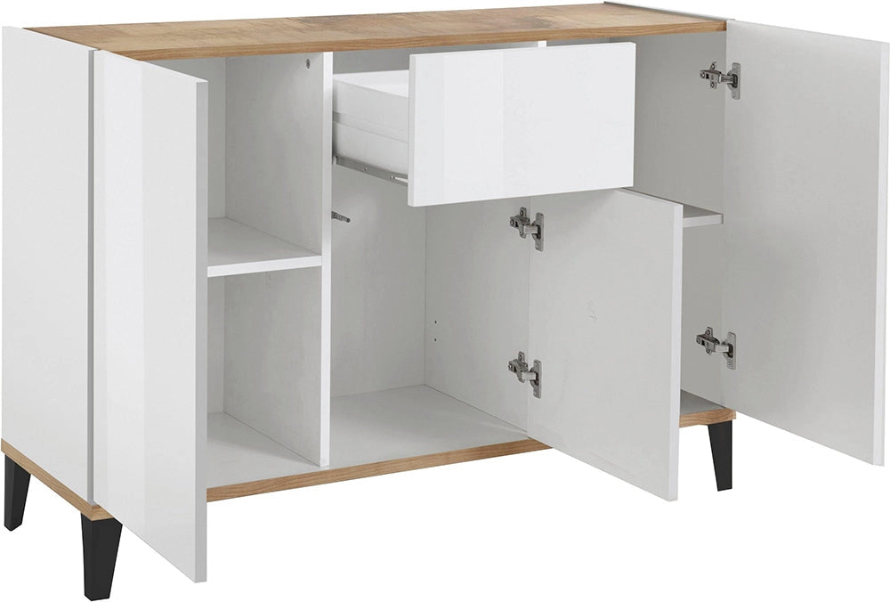 Credenza SUNRISE 120 cm – 3 Ante + 1 Cassetto, 120x40x82 cm