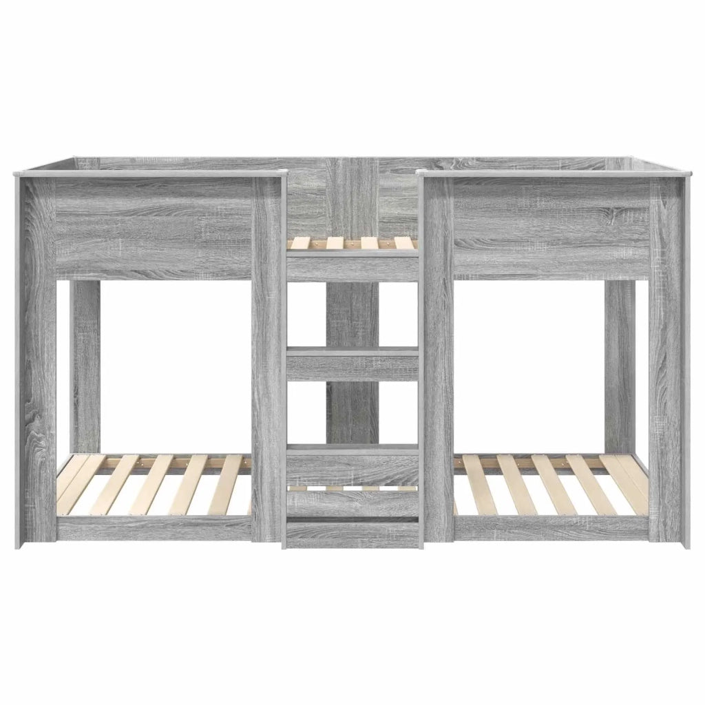 Letto a Castello per Bambini Grigio Sonoma 90 x 200 cm