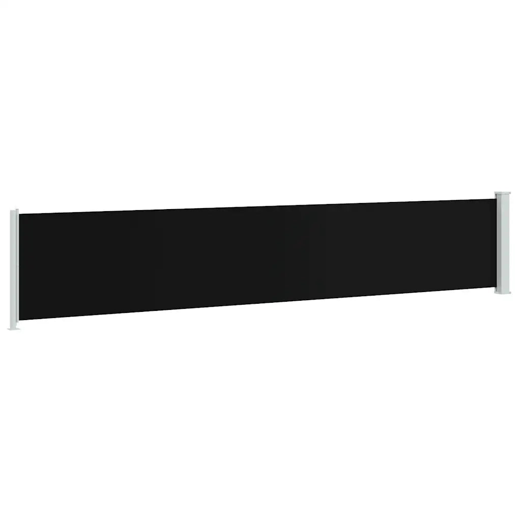 Tenda Laterale Retrattile per Patio 117x614 cm Nera 317946
