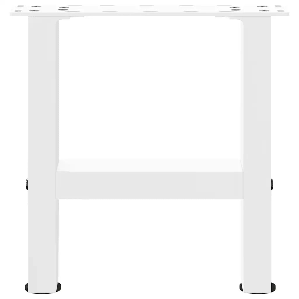 Gambe per Tavolino da CaffÃ¨ Bianche 2 pz 40x(30-31) cm Acciaio