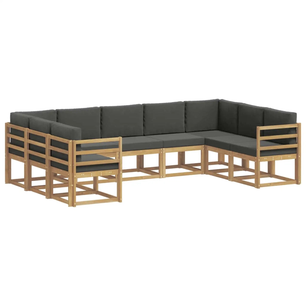 Set di divani da esterno con cuscino 9 pcs Bianco e Antracite 3388206