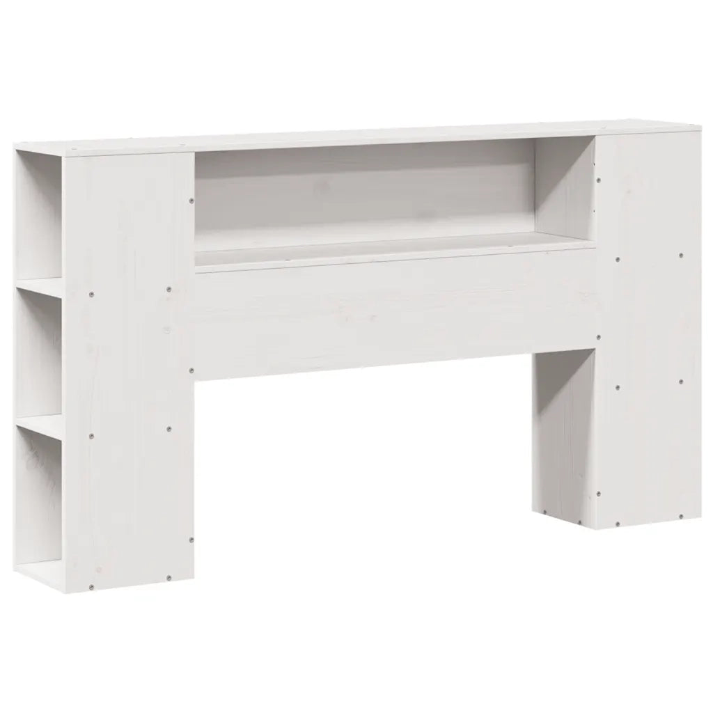 Letto Libreria senza Materasso Bianco 140x190 cm Legno di Pino 3322629