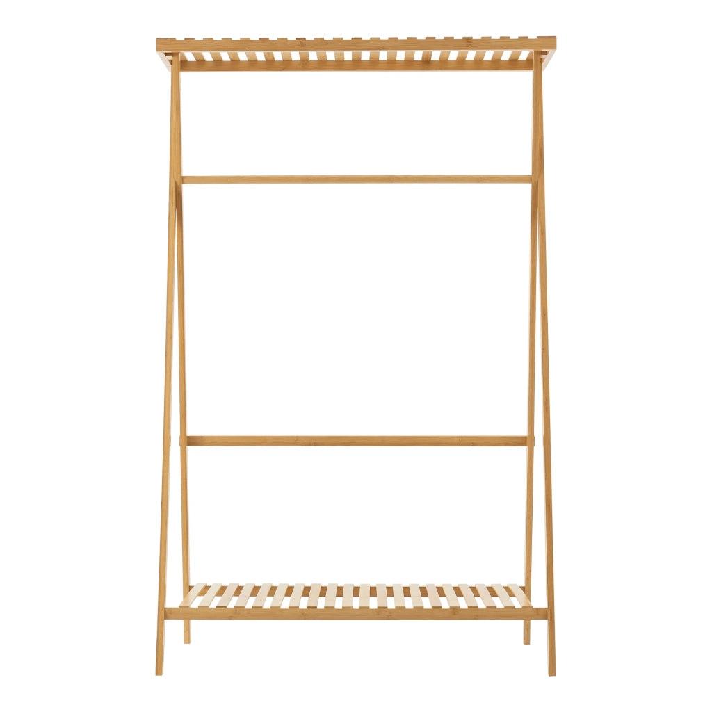 Appendiabiti attaccapanni appendiabiti armadio aperto bambù 140 x 90 x 45 cm naturale 03_0010285