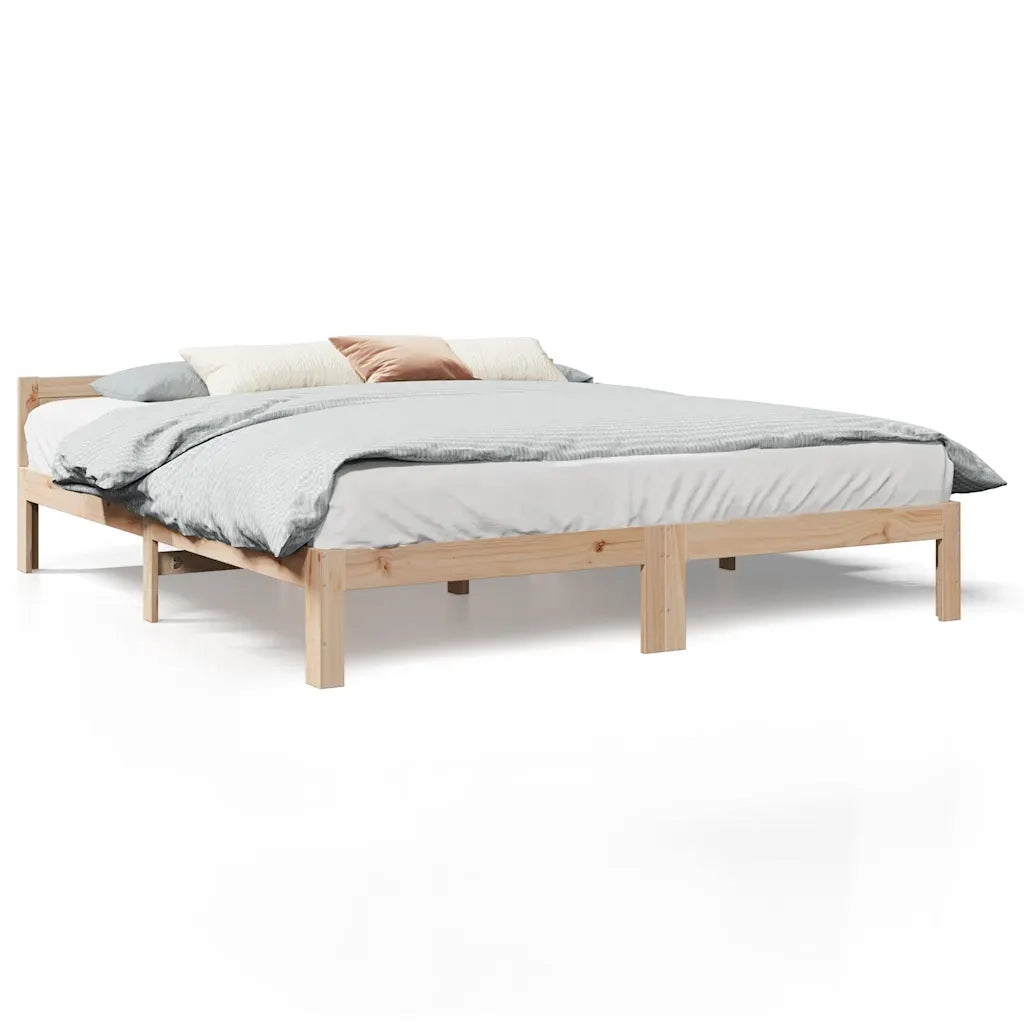 Giroletto senza Materasso 160x200 cm in Legno Massello di Pino 859229