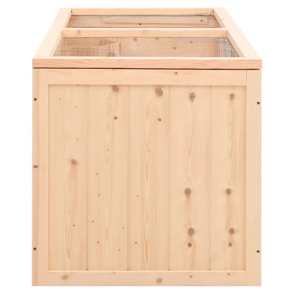 Gabbia per criceti 89,5 x 45 x 45 cm in legno massello di abete marrone 02_0041683