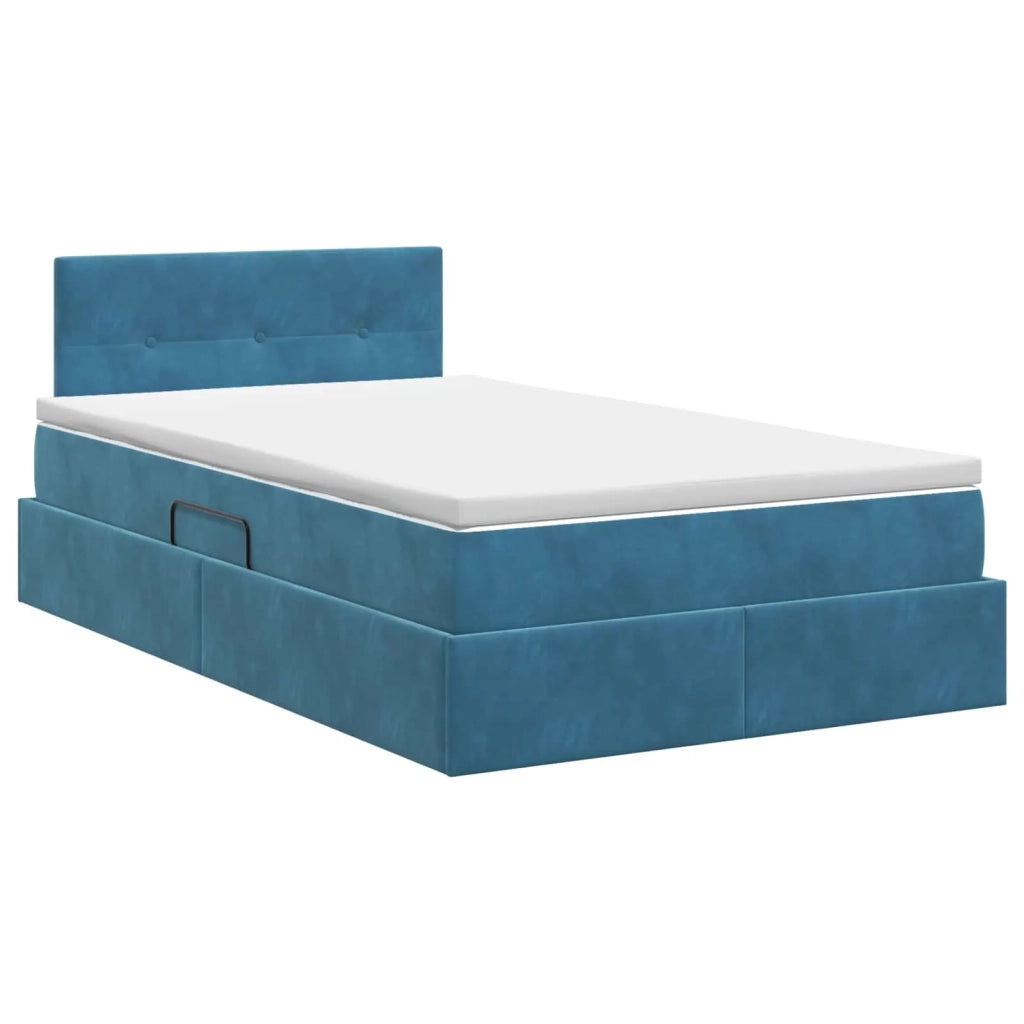 Letto con Contenitore Blu Scuro 120 x 200 cm Velluto 3458803