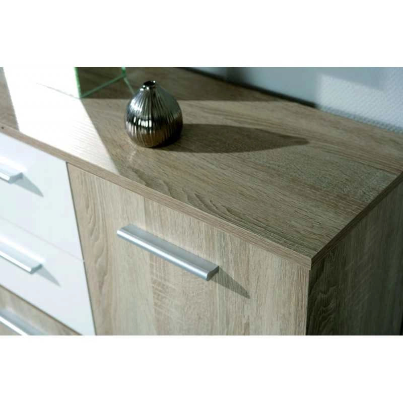 Buffet Inter Link laminato finitura rovere e bianco laccato