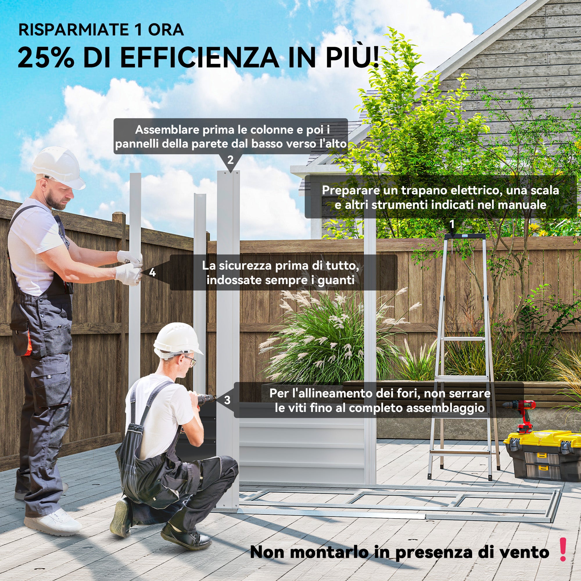 Casetta Box da Giardino Porta Attrezzi 213x120x166-194 cm con Porte Scorrevoli e Lucchetto con Chiavi in Metallo Grigio