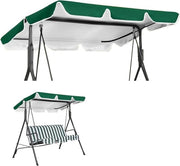 Tetto universale impermeabile per sdraio oscillante 210 x 145 cm con protezione UV - Verde - Sostituzione tetto solare per sdraio 3 posti