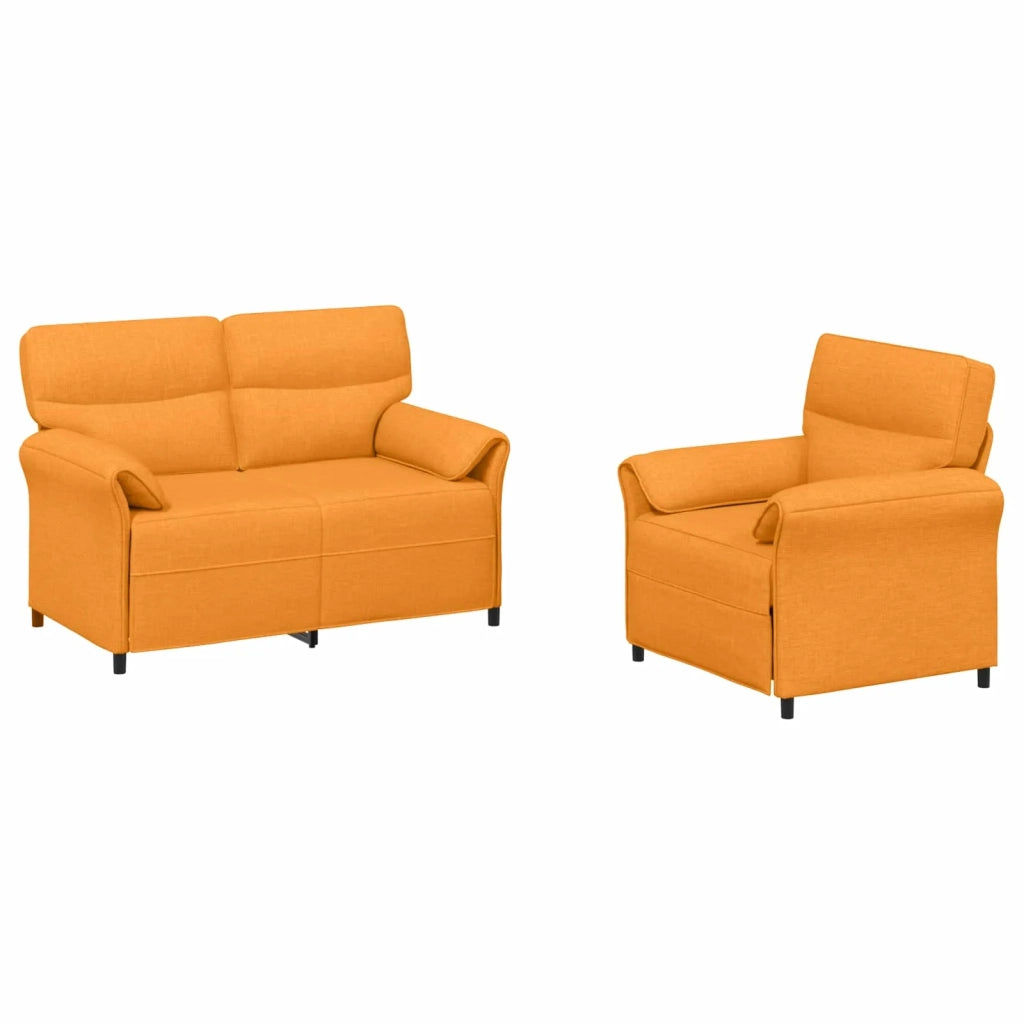Set di divani 2 pz Giallo Scuro Tessuto 3424852