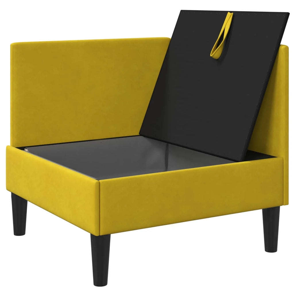 Divano con Stoccaggio Giallo Velluto 42027083