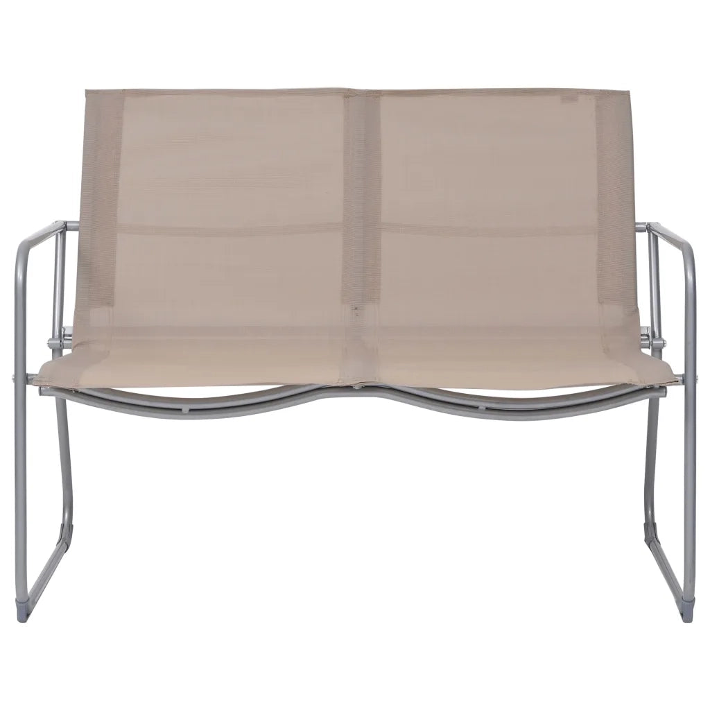 Set Divano da Giardino 4 pz-Sofa da Giardino-Divanetto da esterno in Tessuto e Acciaio Grigio Talpa