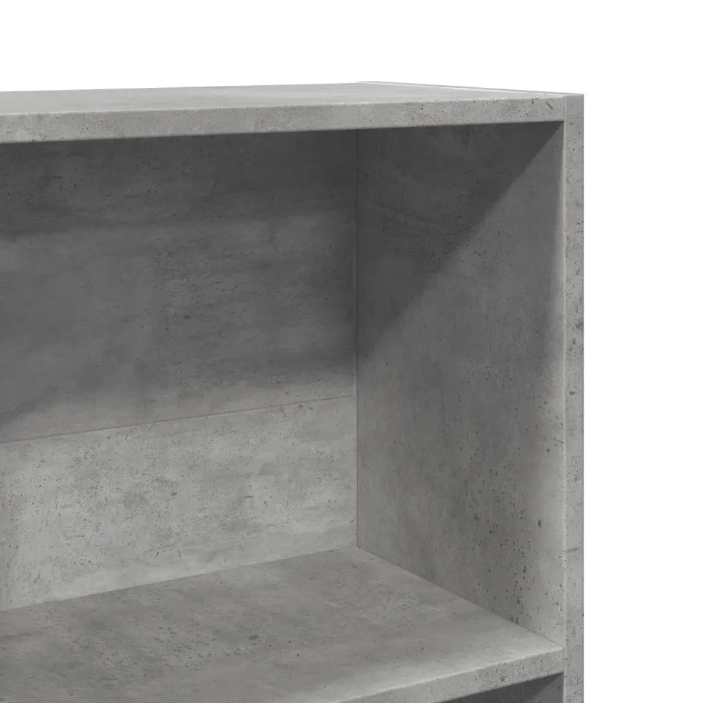 Libreria-Scaffale per Libri-Mobile di Stoccaggio Grigio Cemento 40x24x143 cm in Truciolato