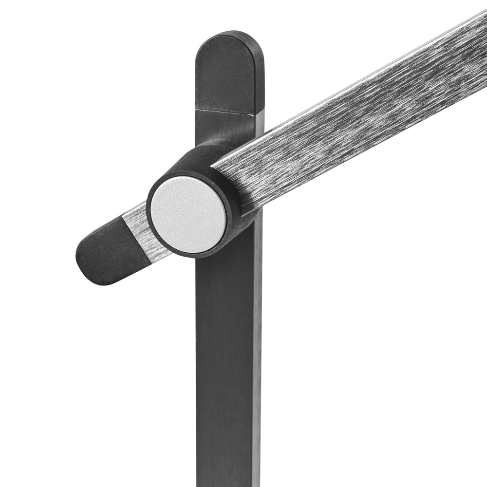 Lampada da scrivania multifunzionale a LED Grigio  ABS Tavolo Computer Lettura Illuminazione Braccio ruotabile Dimmer Stepless