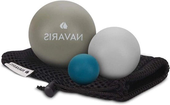 Set di 3 palline per massaggi per trattamento dei punti di attivazione - per schiena, gambe e collo - palline per il rilascio della fascia per auto-massaggio