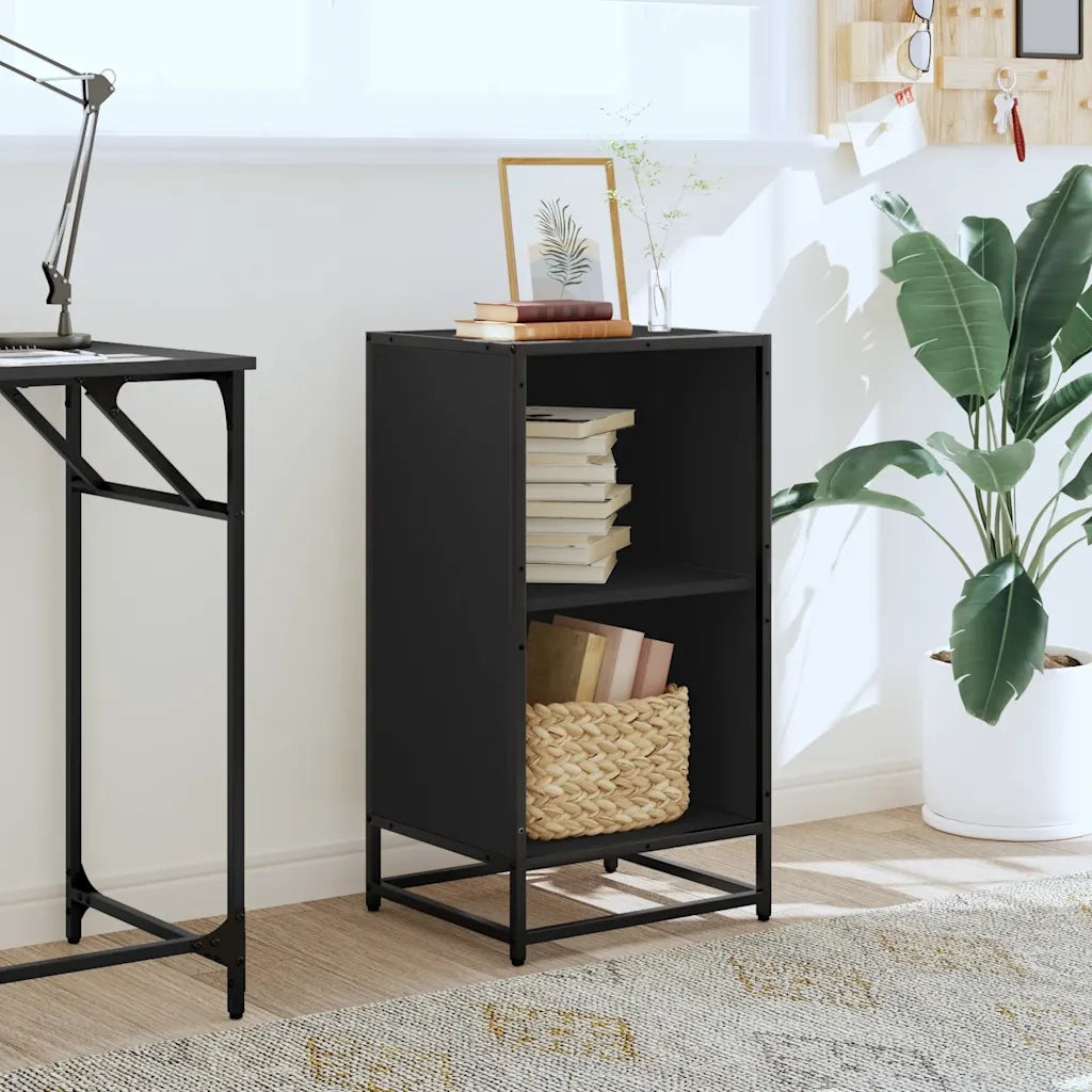 vidaXL Libreria Nera 40x35x76 cm in Legno Multistrato