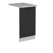 Pannello frontale della lavastoviglie R-Line Antracite rustico/Bianco 45 cm, PL Marmo Vicco