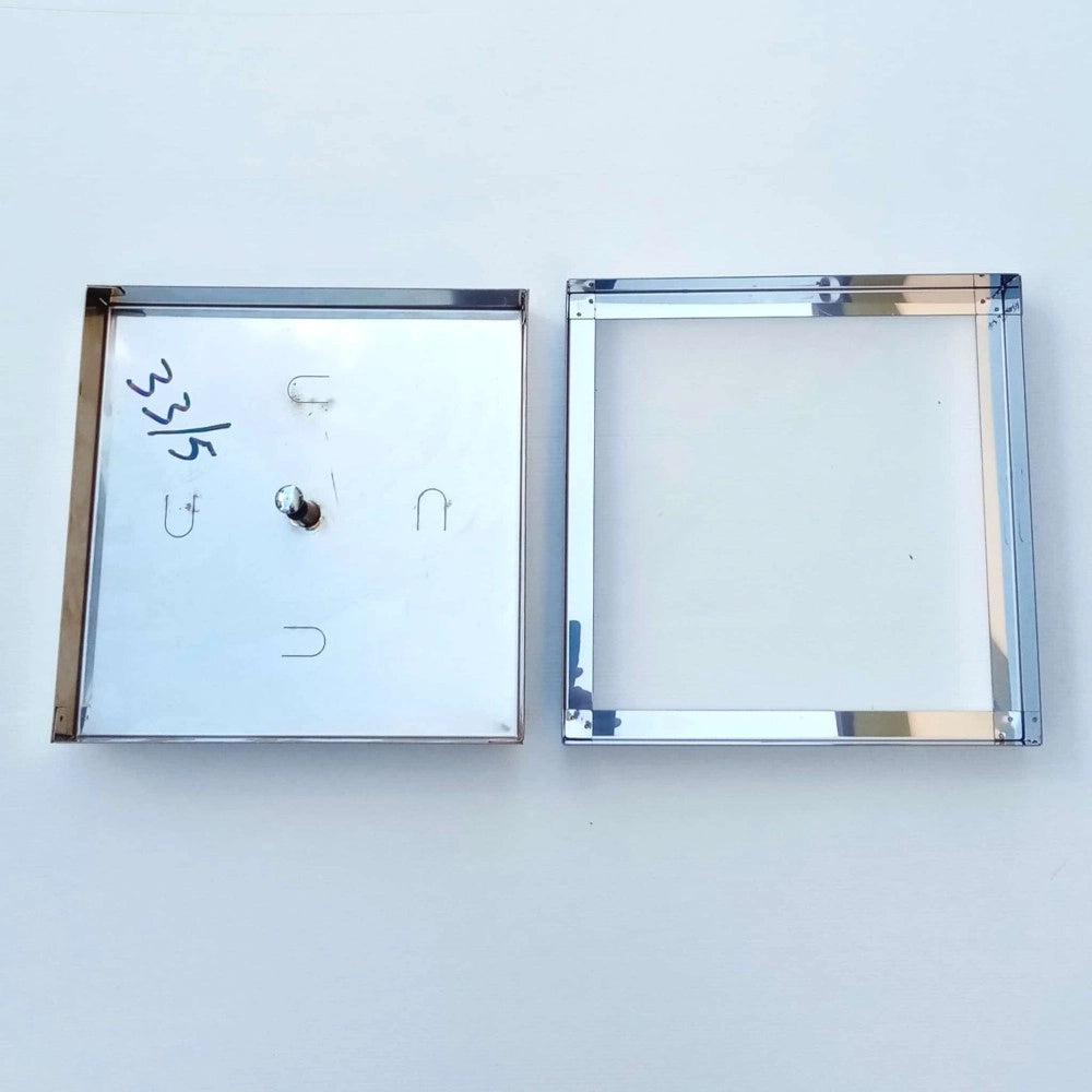Sigillo 730 x 730 x h 50mm chiusino di acciaio inox leggero da riempimento