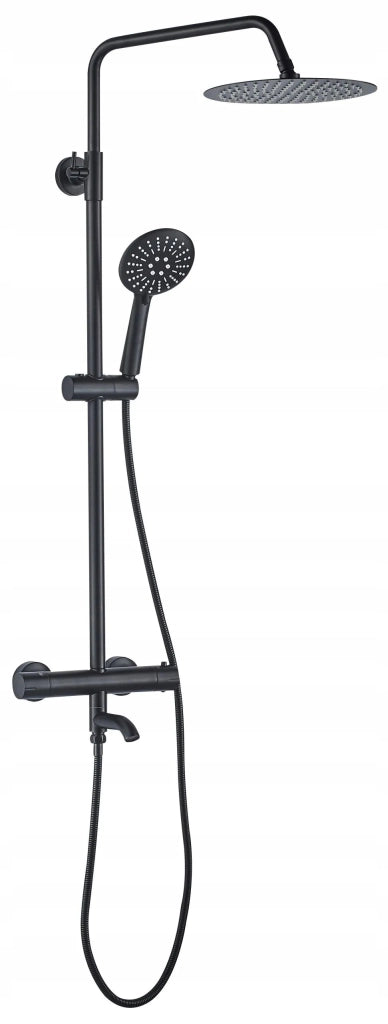 Set Doccia Da Incasso Con Termostatato Lungo Black